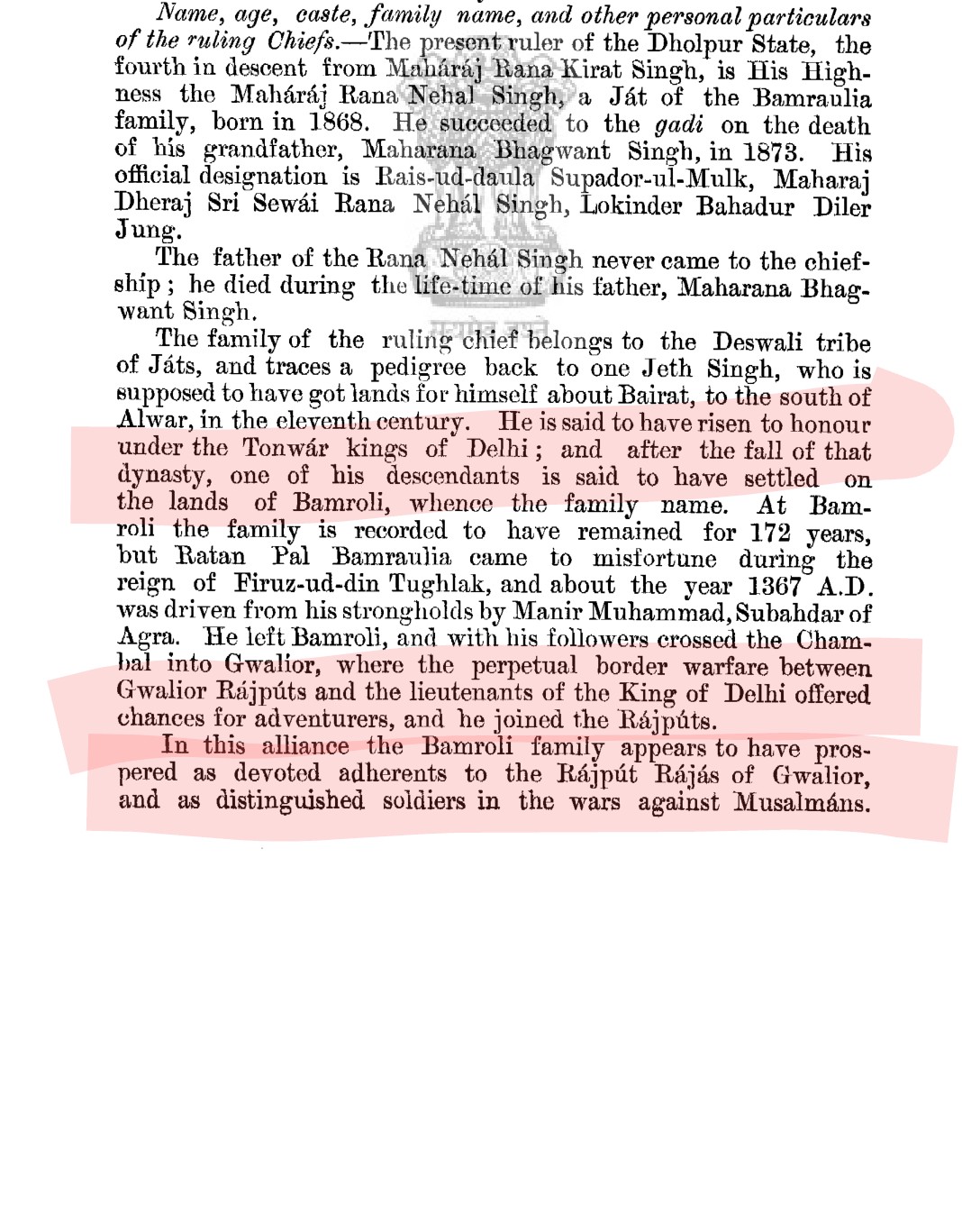 History Of Rajputana on Twitter "The Dhaulpur family of Jat Kings was
