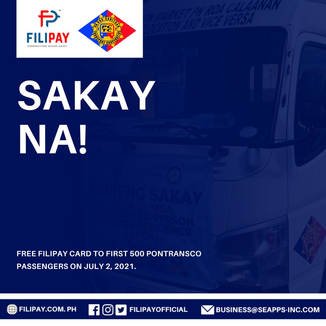 Our tap in tap out contactless fare payment through FILIPAY will start to roll out on July 2 in Cagayan De Oro, Philippines! 

facebook.com/19574421012365…

#FILIPAY
#CommutingMadeEasy