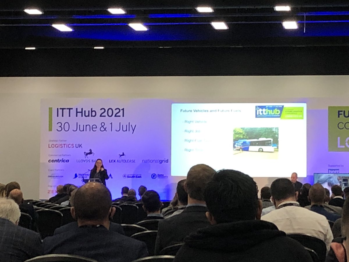 On stage @ITThubEvent conference (talking future fleet) is Lorna McAtear, <a href="/nationalgriduk/">National Grid UK</a> fleet manager. Later today Lorna, <a href="/CoxAutoEurope/">Cox Automotive Europe</a>’s 2021 Barbara Cox Woman of the Year, will be on our virtual stage sharing her career progression with the #WomenWithDrive event audience