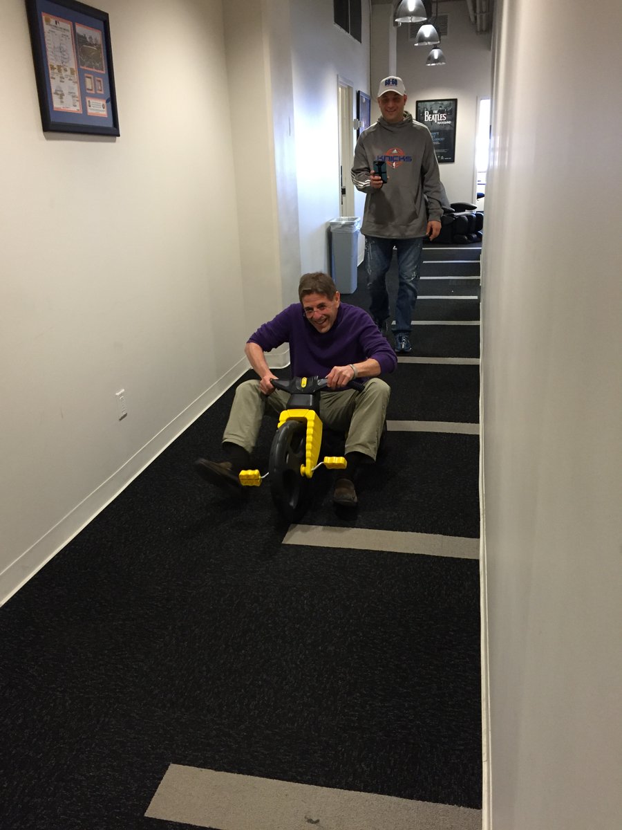 Today is Mark Chernoff's last day at WFAN...one time he rode a Big Wheel in the hallways
