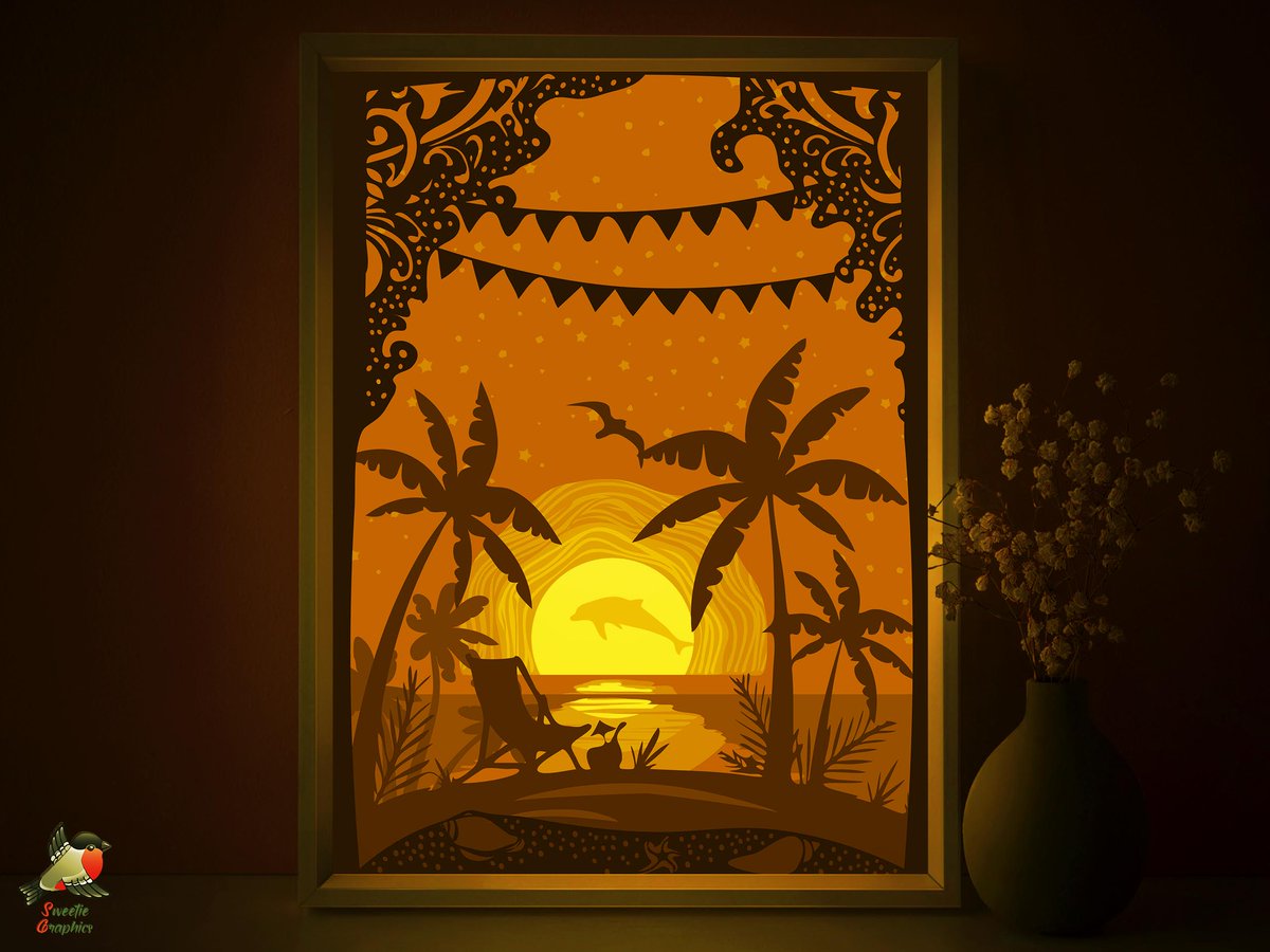 SweetieGraphics's tweet image. Summer inspiration
#papercut #papercraft #papercuttingart #etsyfinds #shadowbox #lightbox #svg #cricut #palmtrees #summer #silhouette #summertime #SummerVibes  #craftideas #diyideas