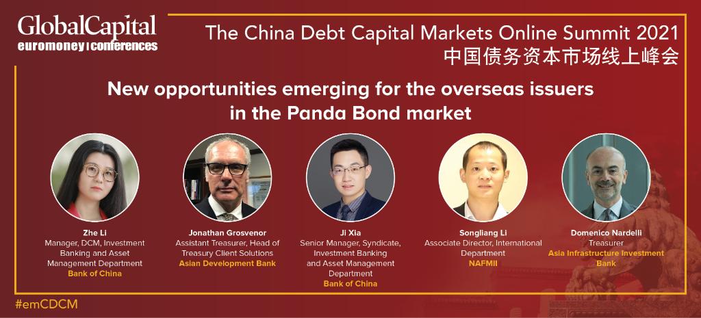 EuromoneyConf's tweet photo. The third session of The China DCM Online Summit starts today at 2:30 PM-3:20 PM CST.  
Speakers:  Jonathan Grosvenor — @ADB_HQ, Zhe Li — #BankofChina, Songliang Li — #NAFMII, Domenico Nardelli —@AIIB_Official &amp; Ji Xia — #BankofChina

#emCDCM #euromoneyconferences #chinadcm https://t.co/ySxyVnKrYn