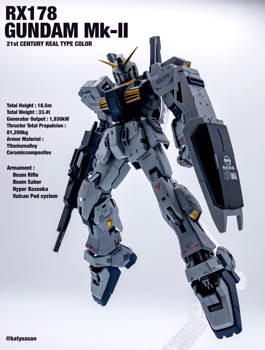 かちゅあさん Rg ガンダムmk できました リアルタイプカラー風です パッケージに一目惚れしたのですがガンダムベース限定品らしいので 手頃なrgで作ってみました 2pカラーみたいで好き ガンプラ ガンダムmk2 機動戦士zガンダム T Co