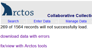 kmkocot's tweet photo. I'm calling this a win! Fortunately most of these errors are due to typos and other easy-to-fix issues. Look for a growth spurt in the @UAMNH & @UaDeptBSC #Invertebrates collection db (ALMNH:Inv) on #Arctos soon. Huge thanks to @TJegelewicz! #DigInverts #IcyInverts https://t.co/919uHzbVHU