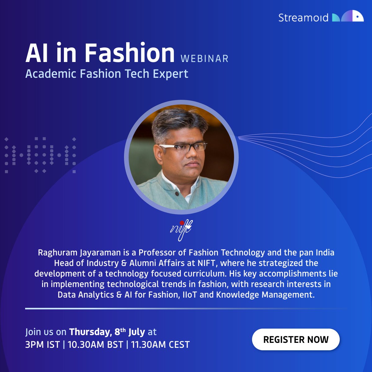 streamoid's tweet image. 📣 AI in Fashion webinar | Get to know our amazing speakers and don't forget to register before the seats run out! bit.ly/3qBLu3B