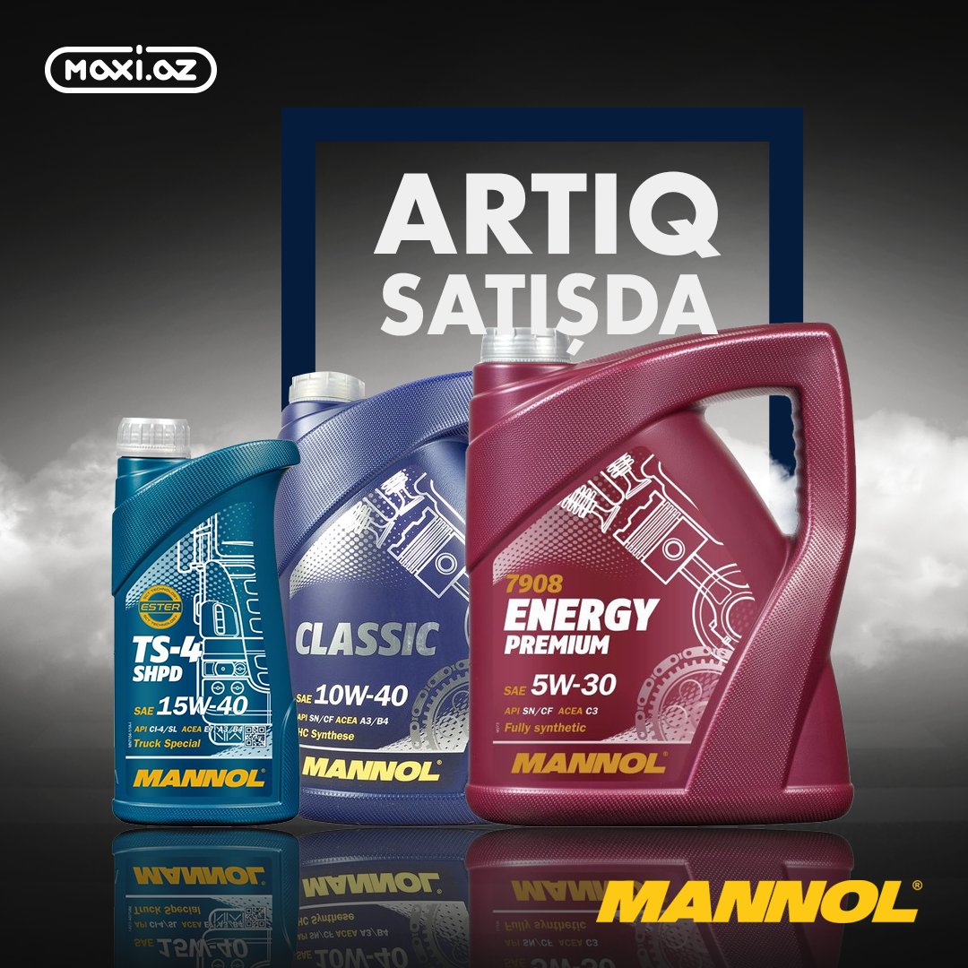 🚗 Mannol avtonəqliyyat yağları artıq Maxi.az-da satışda!
🌐bit.ly/3w5L8TY
#maxiaz #avtokosmetika #maşınyağı