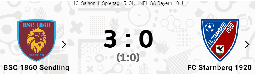 1860Bsc's tweet photo. Der BSC startet mit einem 3:0 Sieg in die neue Saison. Allerdings ist das Ergebnis deutlicher als es der Spielverlauf vermuten lässt, Starnberg war ebenbürtig. #onlineliga https://t.co/VOeolVXrSl