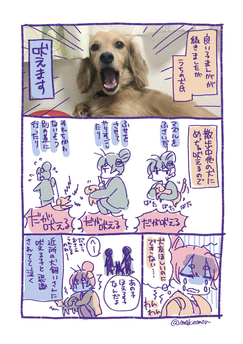 他の犬と遊びたいみたいで吠える 