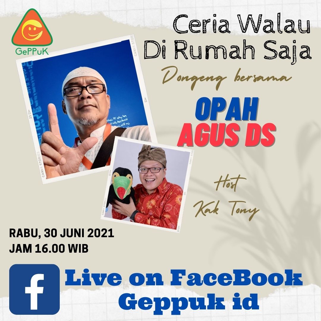 geppuk's tweet photo. Sore ini (Rabu, 30 Juni 2021), jam 16.00 WIB live di FB : Geppuk id

#dirumahaja #protokolkesehatan #byecovid19 https://t.co/do9pzy2BXi