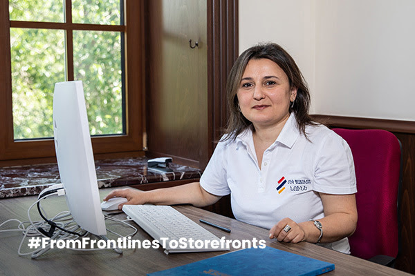 Meet Nune - she coordinates all educational and social integration efforts for wounded soldiers at the NGO implementing the #FromFrontlinesToStorefronts grant program. Nune has already said Ayo! to investing in veterans. Will you say Ayo!, too? weareayo.org