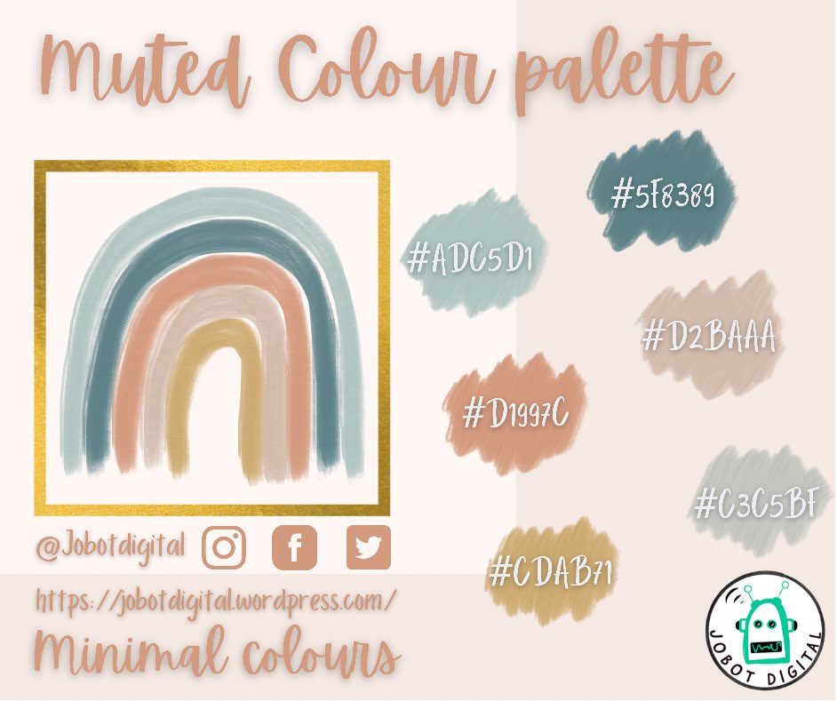 JobotDigital's tweet image. I've been playing around with colour palettes and design. Does your brand have a good brand style guide to help keep your message strong and easily recognised? I can help you put one together or provide a template you can edit and use. #brandtemplates #colourtheory #canvadesign