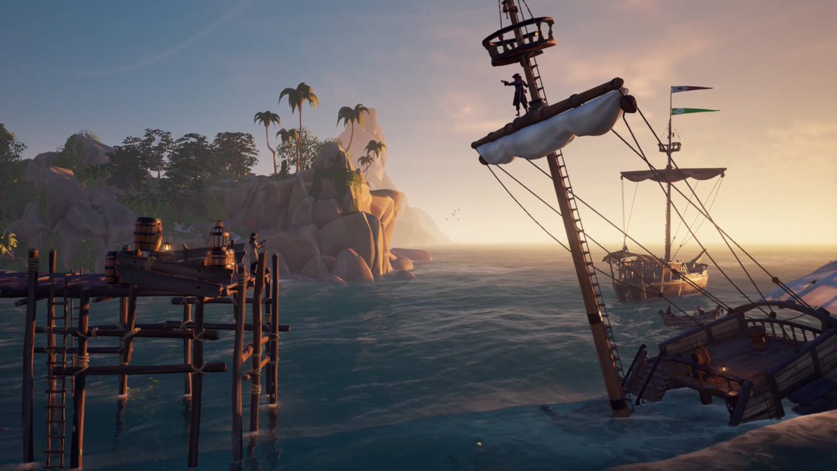 MichaelisSLT's tweet image. "What do you say to three shillings and we forget the name?" 

#SoTShot @SeaOfThieves