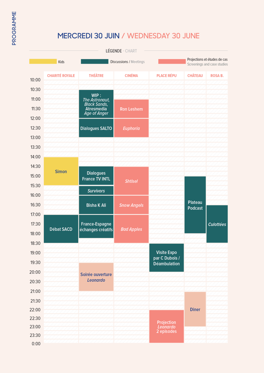 SerieSeries's tweet photo. SÉRIE SERIES: D-DAY / JOUR J 🥳
Professionals, here is the grid for today! 
We're happy to welcome you in Fontainebleau! 🏰
#SérieSeries #SérieSeries10 #SérieSeries2021 https://t.co/WjAz2wRi4a