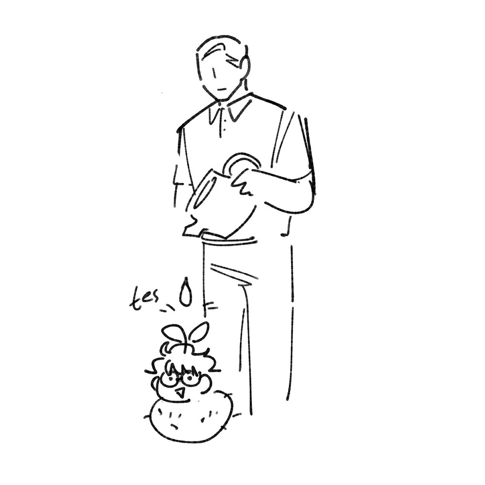 smol potata now hab grown into big tree 
