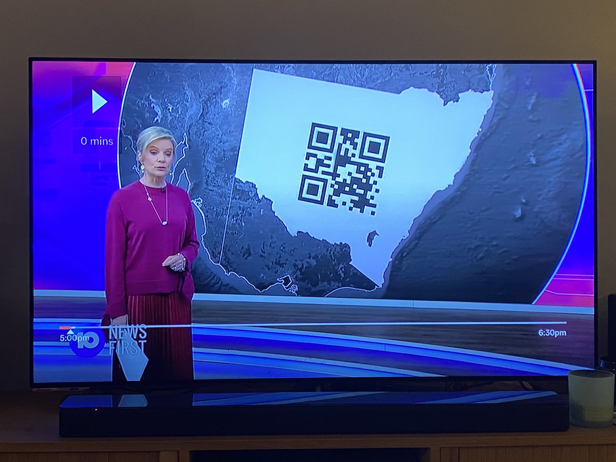 hunterphoto_'s tweet photo. Good to see some humour during covid. Ch10 QR code leads to ‘Hello :)’ on google search 
#lockdownSydney #COVID19Aus #COVID19nsw 
@10NewsFirst @10NewsFirstSyd https://t.co/nUCStvhTtf