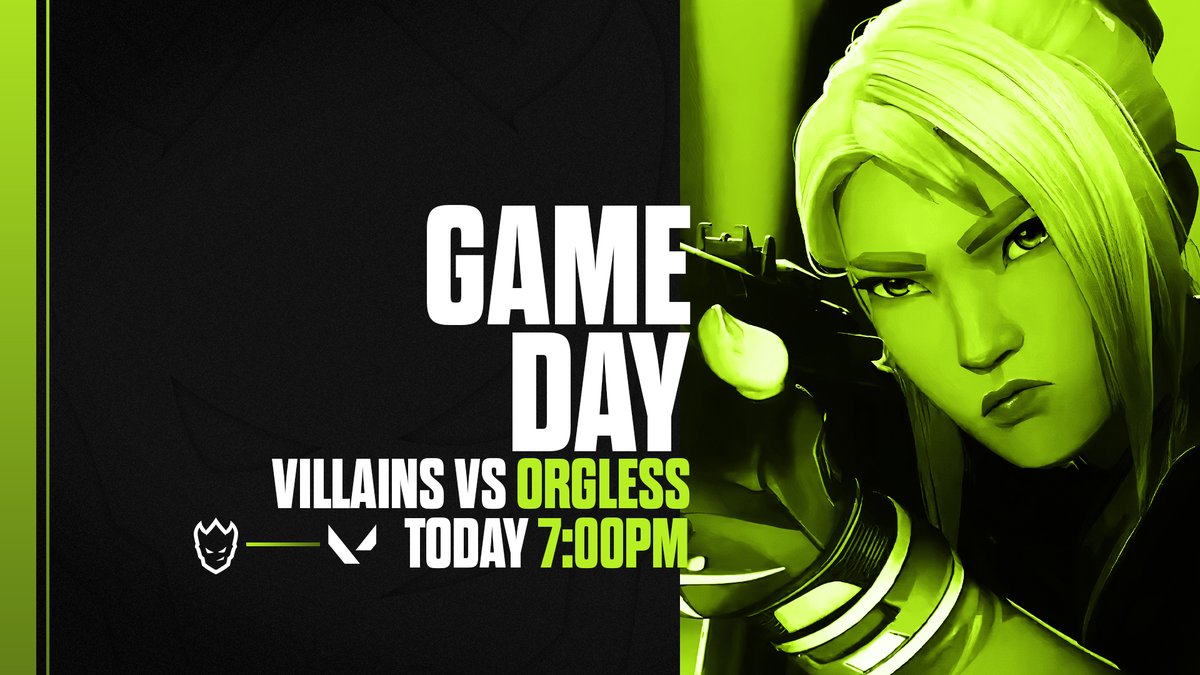 VillainsESC's tweet photo. [#VALMATCHDAY]

Our @PlayVALORANT team takes on #ORGLESS in the VOT stage 3 closed qualifier!

This should be fun!

Cast - TBA

#EVILBYNATURE | #VOTLPL | #VILLAINSTAKEOVER https://t.co/TDBTpsnhYQ