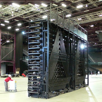 MasterTribune's tweet image. Incorporating motorisation into your stand speeds up the process of arranging and rearranging your seating. The Eureka automated system allows you to move the stands, both horizontally and vertically, by remote control. #seating #seatingsystem