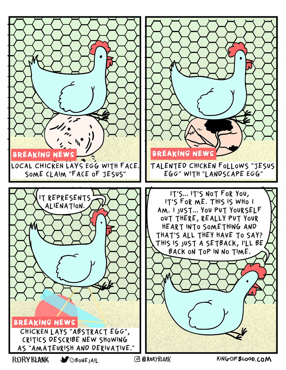breaking news: chicken lays egg 