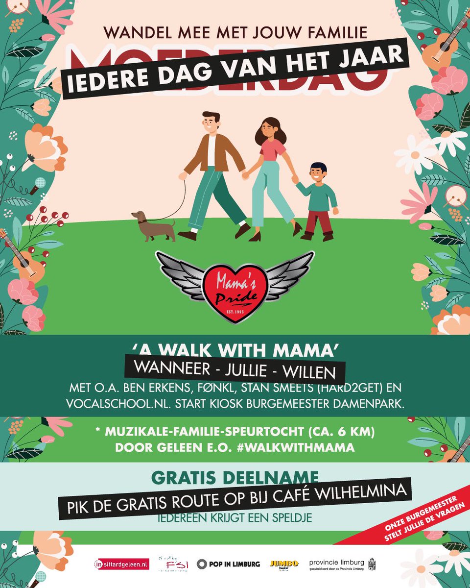 Wandel! Ervaar dé muzikale wandelspeurtocht door/rond #Geleen. Iedere dag van het jaar nu: mamaspride.nl/ervaar-de-muzi… < gratis!