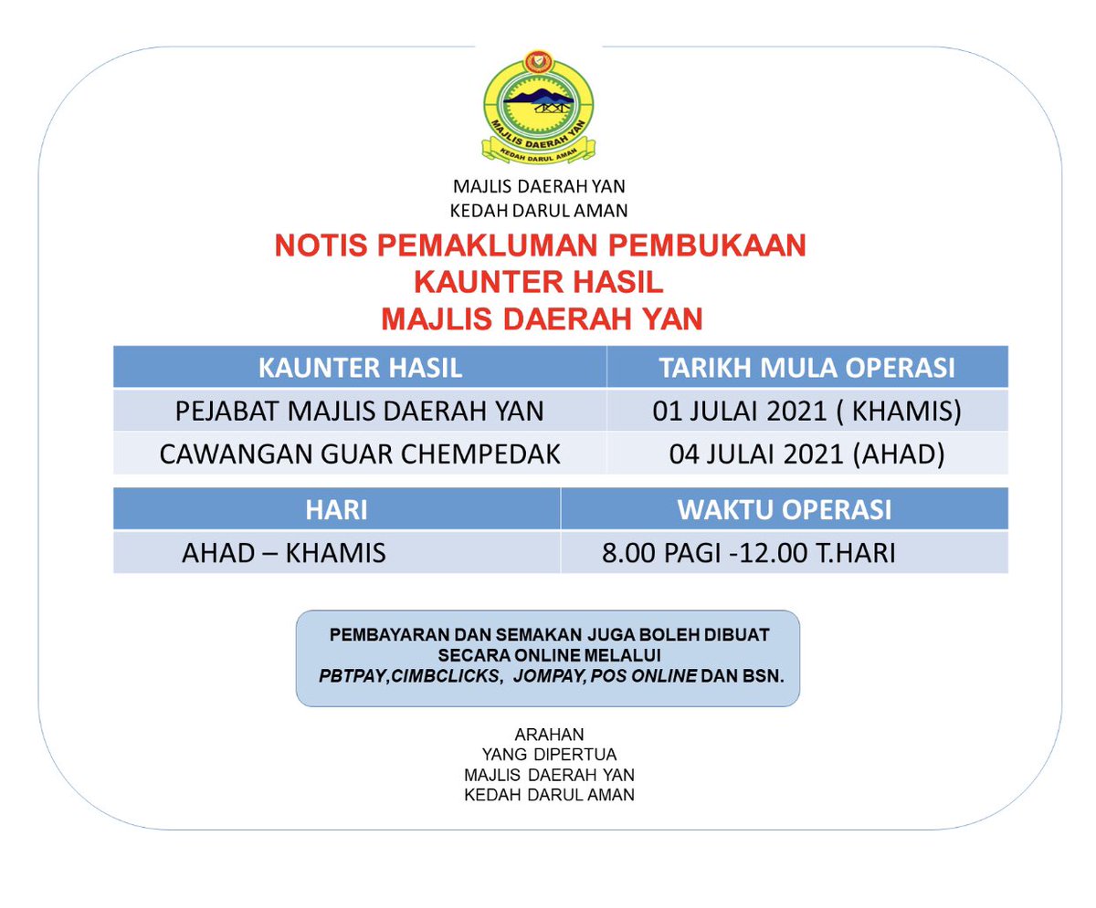 Majlis Daerah Yan Mdy06900 Twitter
