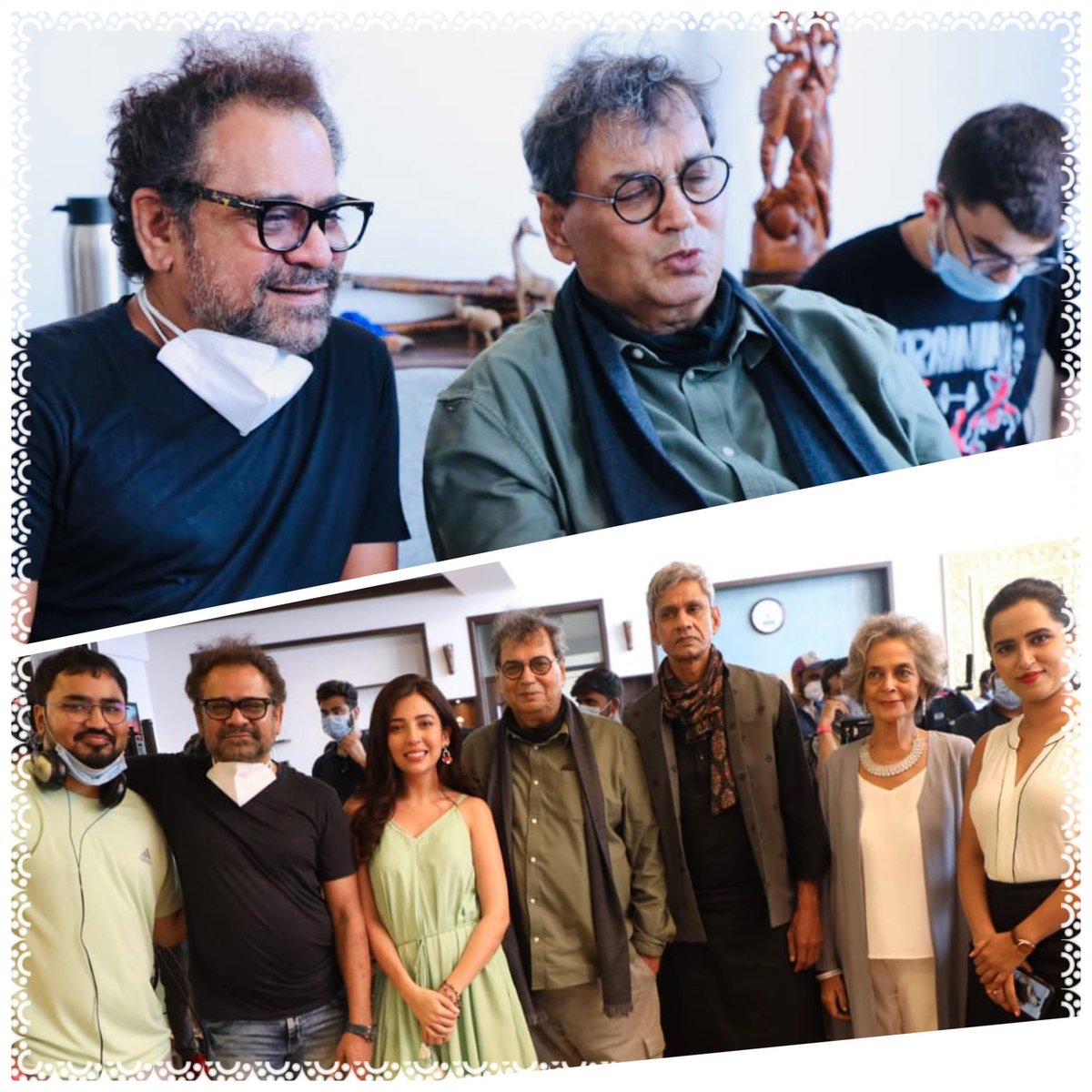 Subhash Ghai (@subhashghai1) on Twitter photo Very sweet of you dear anees <a href="/BazmeeAnees/">Anees Bazmee</a> for your surprise visit on the sets of <a href="/MuktaArtsLtd/">Mukta Arts</a>
# 36 FARMHOUSE
N greeting the unit n artistes n congratulating director ram ramesh sharma for super comedy plot he read in social media.
They felt happy🤠 Very sweet of you dear anees <a href="/BazmeeAnees/">Anees Bazmee</a> for your surprise visit on the sets of <a href="/MuktaArtsLtd/">Mukta Arts</a>
# 36 FARMHOUSE
N greeting the unit n artistes n congratulating director ram ramesh sharma for super comedy plot he read in social media.
They felt happy🤠