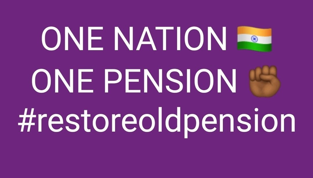●Our demand is equality and justice in pension scheme .
              AND
●We will keep raising our voices until we get #OPS

#RestoreOldPension

<a href="/PMOIndia/">PMO India</a> 
#RestoreOldPension