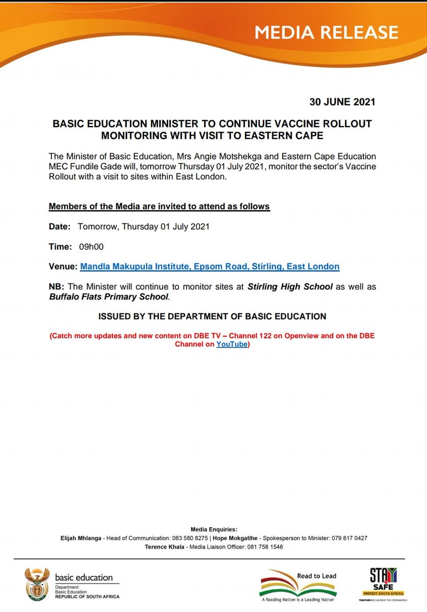 Dep Basic Education S Tweet Minister Angie Motshekga Is In The Eastern Cape Tomorrow To Monitor The Vaccine Rollout Programme Vaccinerolloutsa Elijahmhlanga Reginahmhaule Hubertmweli Ecdoeza Trendsmap