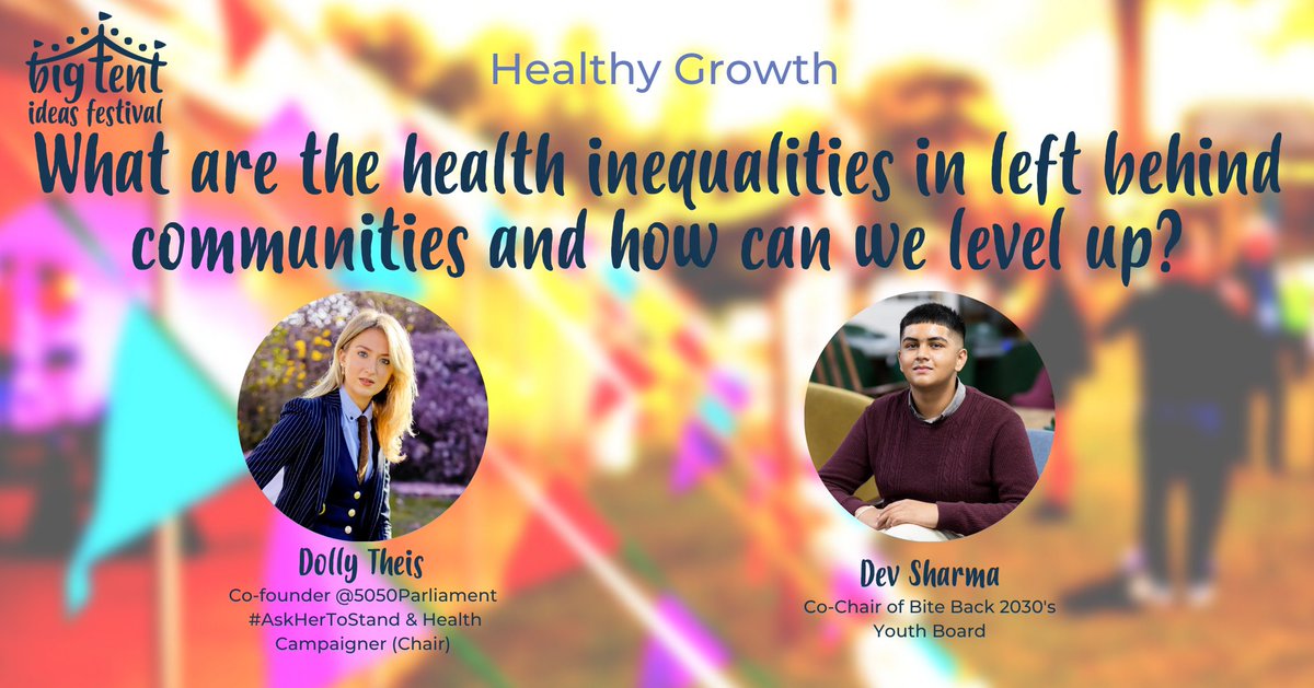 Join @dollytheis & Dev Sharma @BiteBack2030 for our session on #Covid #healthinequalities in left behind communities & #levellingup for #BigTent in @Coventry2021 - 10th July Don't forget we've got a 50% discount code BIGTENT21 when you book: bigtent.org.uk/festival-2021/… @Radix_UK