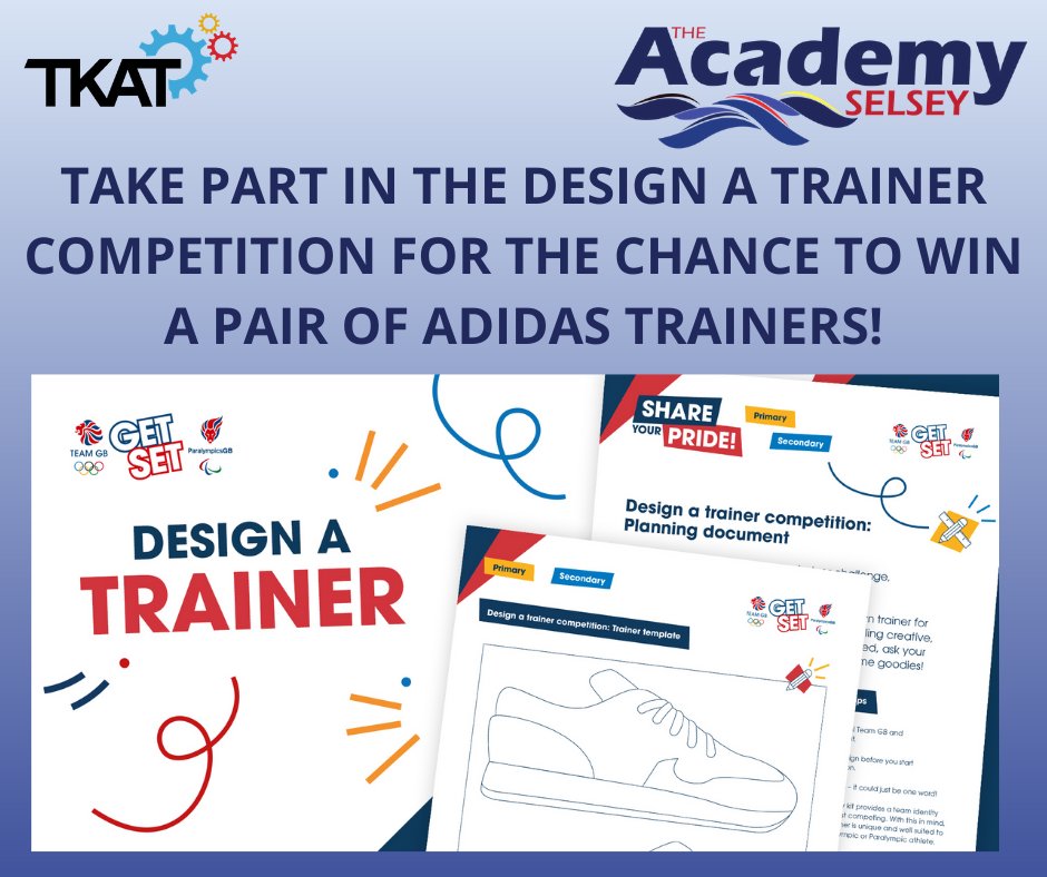 DESIGN A TRAINER COMPETITION:
Students must use the template, which can downloaded here getset.co.uk/resources/desi…. 
The competition is open until Friday 16th July 2021.