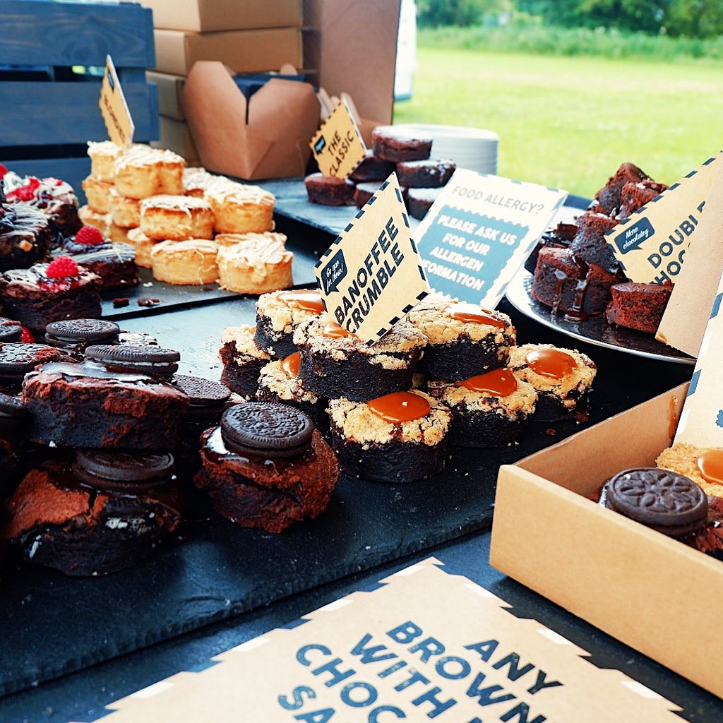This particularly difficult, yet indulgent decision is always welcome from @chock_shop at our Food &amp; Craft Field Fayres! 

Decadent, delicious and baked to perfection...

You’ve got until our next market on Saturday 10th July to make up your mind! 

#NSFieldFayre