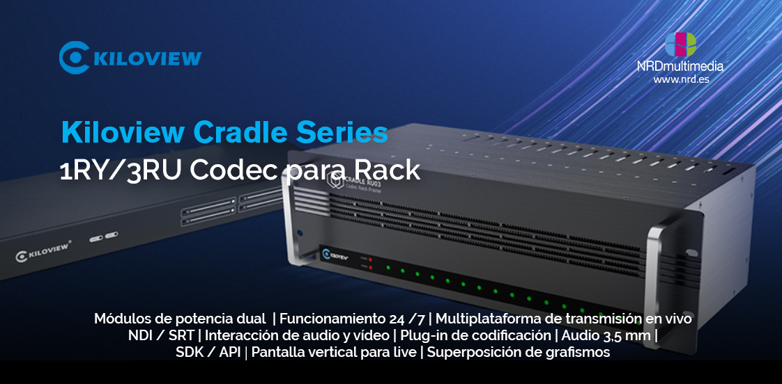 NRDmultimedia's tweet photo. ➡️ Encoder para #Racks -> Kiloview Cradle Series
Todos los módulos admiten SRT, #RTMP, RTSP, UDP, HTTP, #HLS y más protocolos
Contacta con nosotros para más información en https://t.co/enJaF8ZAiR
Vía @kiloview
#4K #videodecoder #videoencoder #livestreaming #webcasting https://t.co/NO4slzNu4B