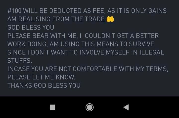 Rowlandandc1's tweet photo. @cz_binance @binance @BinanceChain @BinanceBCF @BinanceResearch @BinanceLabs Some dubious Nigerians is now adding fees by themselves on the P2P trading using it as a means to #SCAM people and thereby making the P2P uncomfortable. Please can you block those #SCAMMERS! https://t.co/fashYgk0Xz