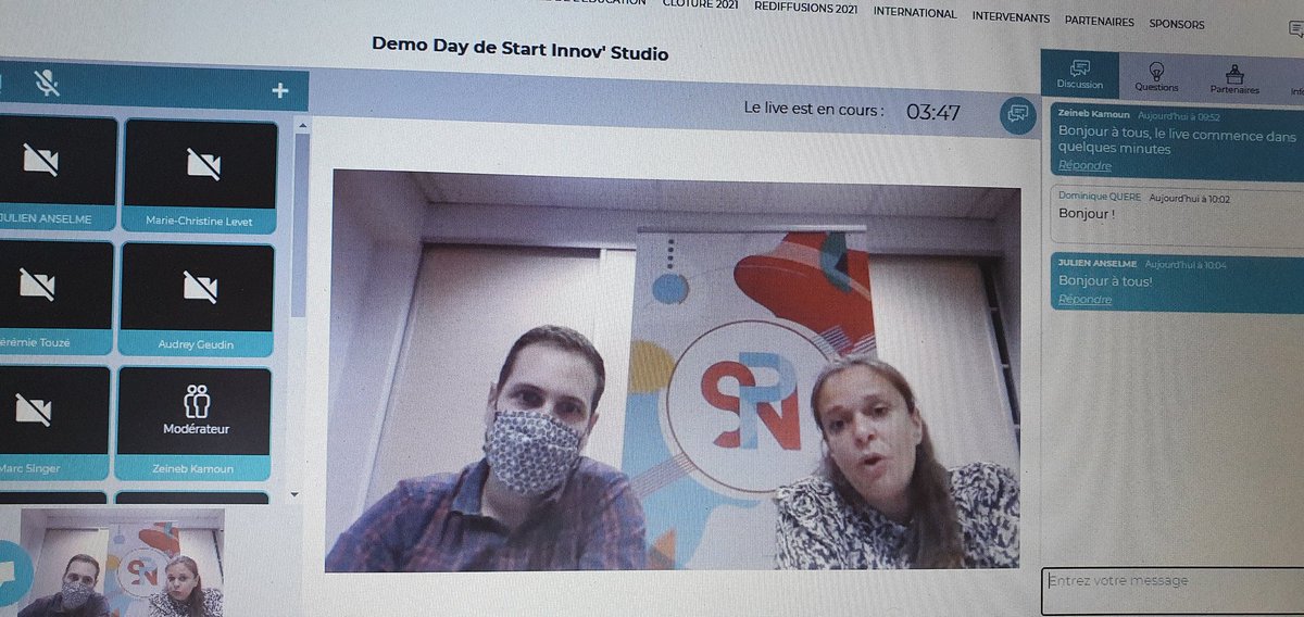 julienanselme_'s tweet photo. Le Démo Days de Start Innov' Studio organisé par le @reseauSPN demarre. Un moment de qualité pour identifier les #startups #edtech de la @NvelleAquitaine. @OrangeNvAquit toujours en soutien de ces actions structurantes de nos territoires. https://t.co/ZWcF6xAOY1