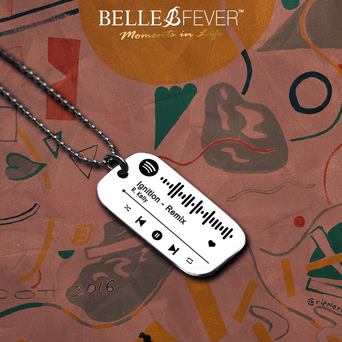 AngeloFransisca's tweet photo. got this lovely Music Tag from 😍 @bellefever. Connected me to this lovely song #ignition by #rkelly Create your own now https://t.co/W3y5TXOJ18
#SOURprom #olivia #NoLimite #GrandChase #empurraqueelecai 
#gift #Spotify #PersonalisedJewellery #BellefeverMusicTag https://t.co/vyM3rOSFLA