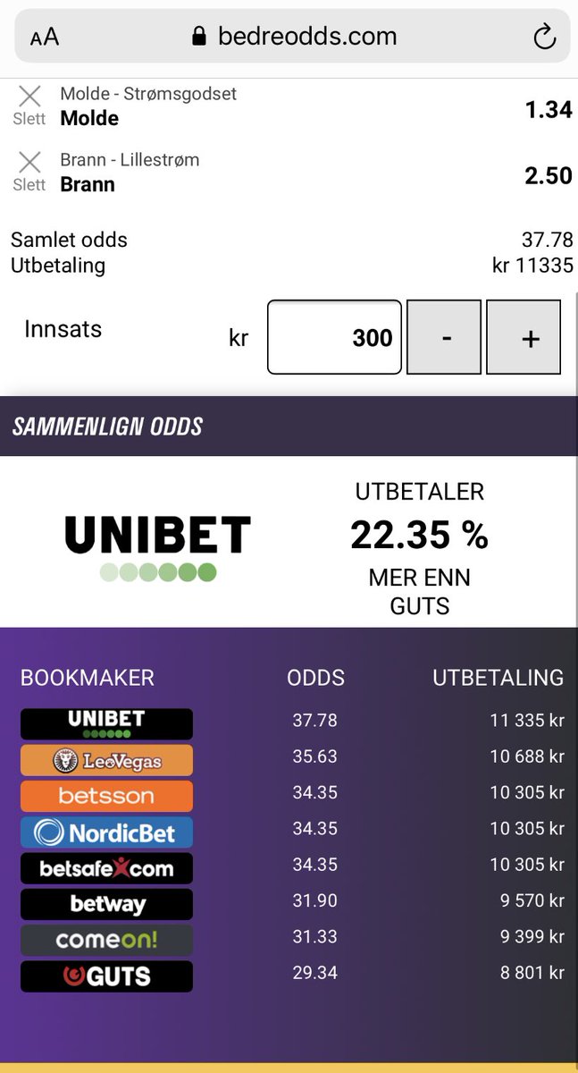 Hos <a href="/Maxgevinst/">Maximumodds</a> er @CoolbetNorge best i 9/10 tilfeller, men hos <a href="/bedreodds/">Bedreodds.com</a> får de ikke trone. De får ikke være med engang 🧐

#sjekkoddsen #ESNball #2fx