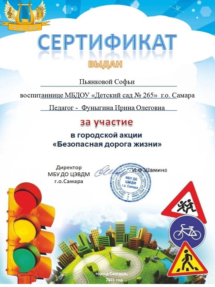 Воспитанники нашего детского сада приняли участие в акции  "Безопасная дорога жизни"