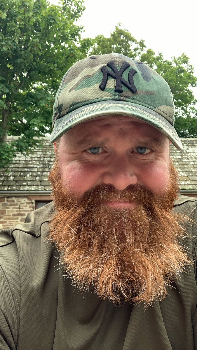 OrkneyUncovered's tweet photo. Mad beard selfie. The years have not been nice 🤣. Weathered look and my trusty camo Yankees cap I have had for many years covering my thinking hair. At least the beard still rages on 🤣
#KinlaytheViking #newyorkyankees #weatheredlook @buffalosystems @skiv9 https://t.co/4yxnP8V04C