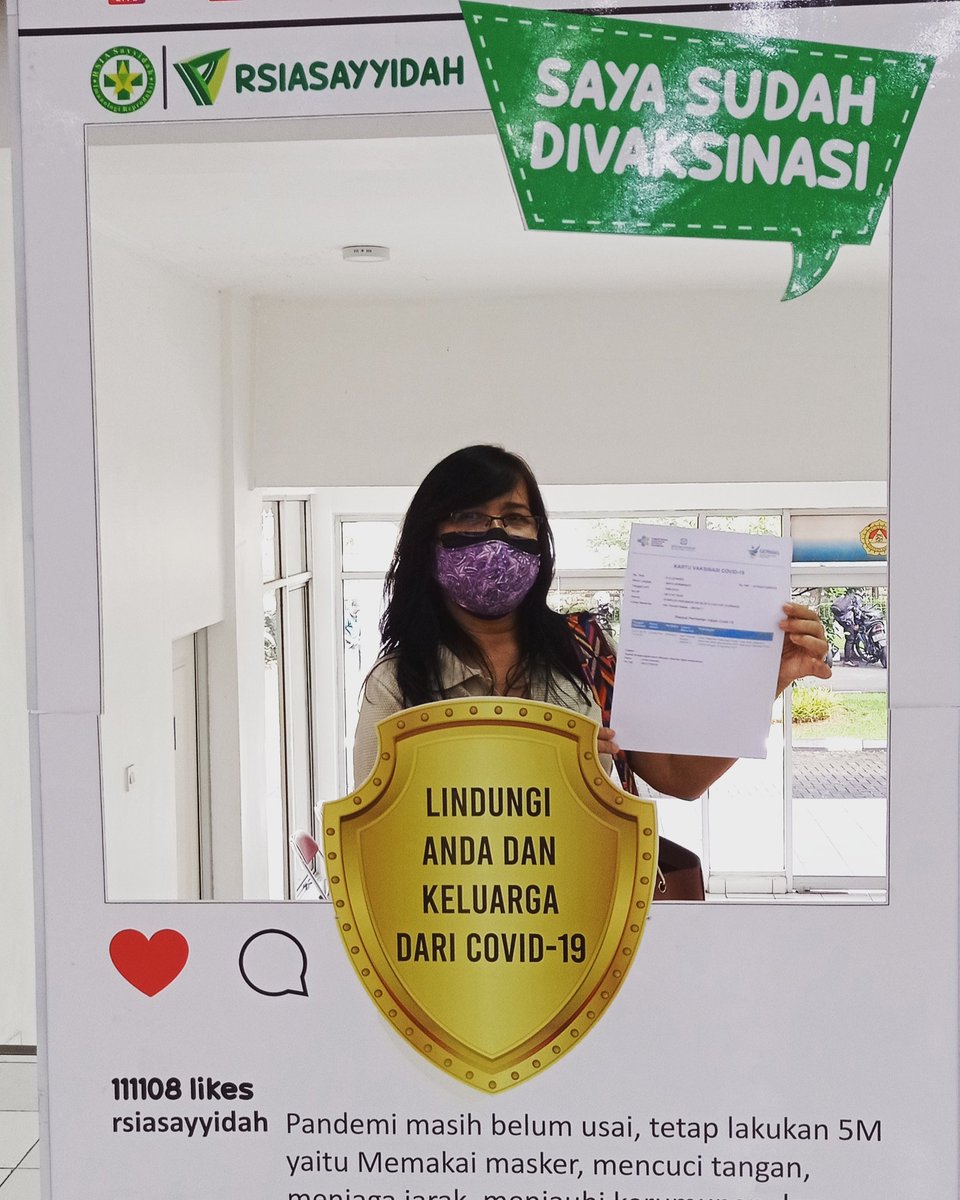 Done ~> Alhamdulillah Vaksin Pertama "SINOVAC"
Menunggu Vaksin kedua tgl 16 Agustus 2021
Sehat... Sehat... Sehat

#lindungidiridenganvaksin
#lindungikeluargaanda