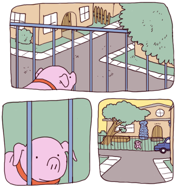 "can you draw a pig and a dog being friends" 