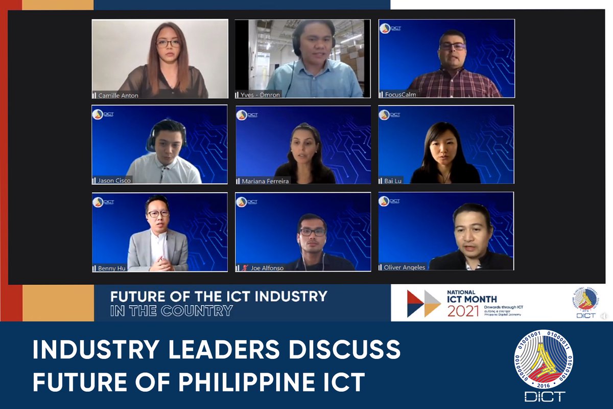DICTgovph's tweet photo. READ: Industry leaders discuss future of Philippine ICT
Full story: https://t.co/h2ZWwHPoLp
#OnwardsThroughICT #NICTMonth2021 #ConnectConnectConnect #ICTforEconomicRecovery #CHIPFramework #DICT_5Years https://t.co/TUfVH8GPqs