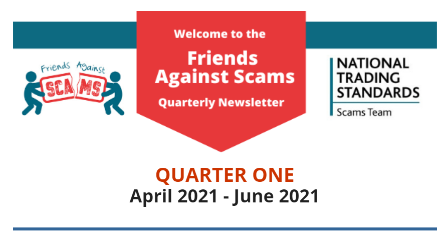 AgainstScams's tweet photo. Did you know that Friends Against Scams has a quarterly newsletter? As we're coming to the end of another quarter, why not subscribe now to hear about what the team's been up to! https://t.co/mhPfFx6iP0 #ScamAware https://t.co/LJ0cVuq1z9