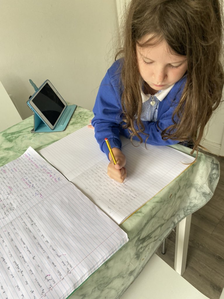 Amy ❤️🐝 (@amytgy) on Twitter photo School clothes on, school work out… thank you <a href="/MissWalkerSJA/">Miss Walker</a> for helping keep her busy during our isolation! School clothes on, school work out… thank you <a href="/MissWalkerSJA/">Miss Walker</a> for helping keep her busy during our isolation!