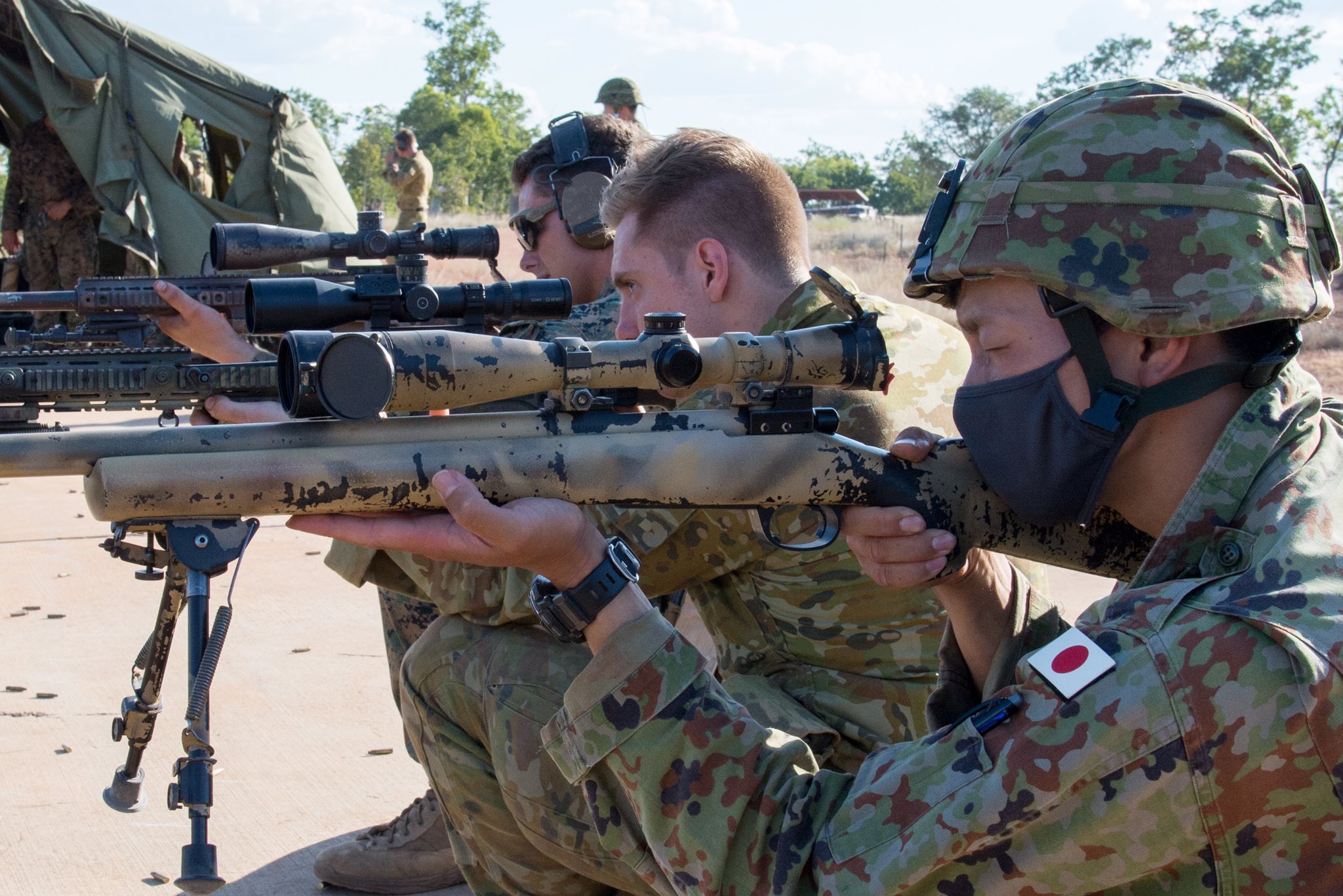 Japan-US-Australia trilateral military training