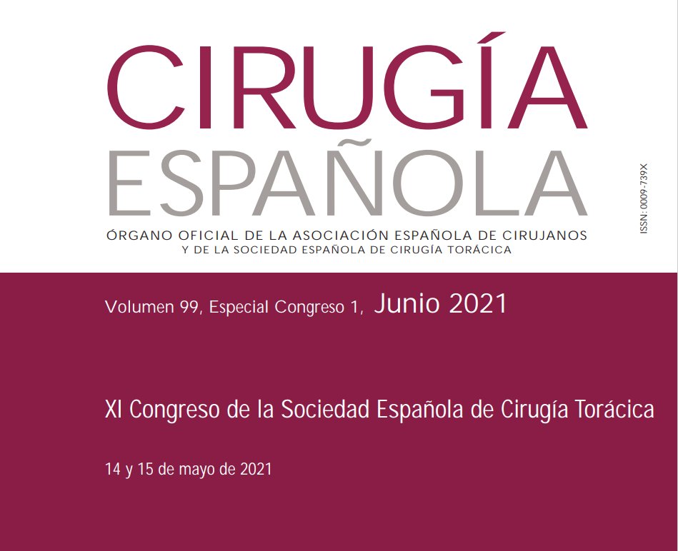 SECTtoracica's tweet photo. Número especial de la revista @cirugiaespanola en el que podrá acceder a todos los abstracts presentados en nuestro XI Congreso #SECT2021: comunicaciones, vídeos... Accede a la información 👉 https://t.co/VfHPskeia6
#cirugiatoracica #thoracicsurgery https://t.co/Lb7OnRAeZF