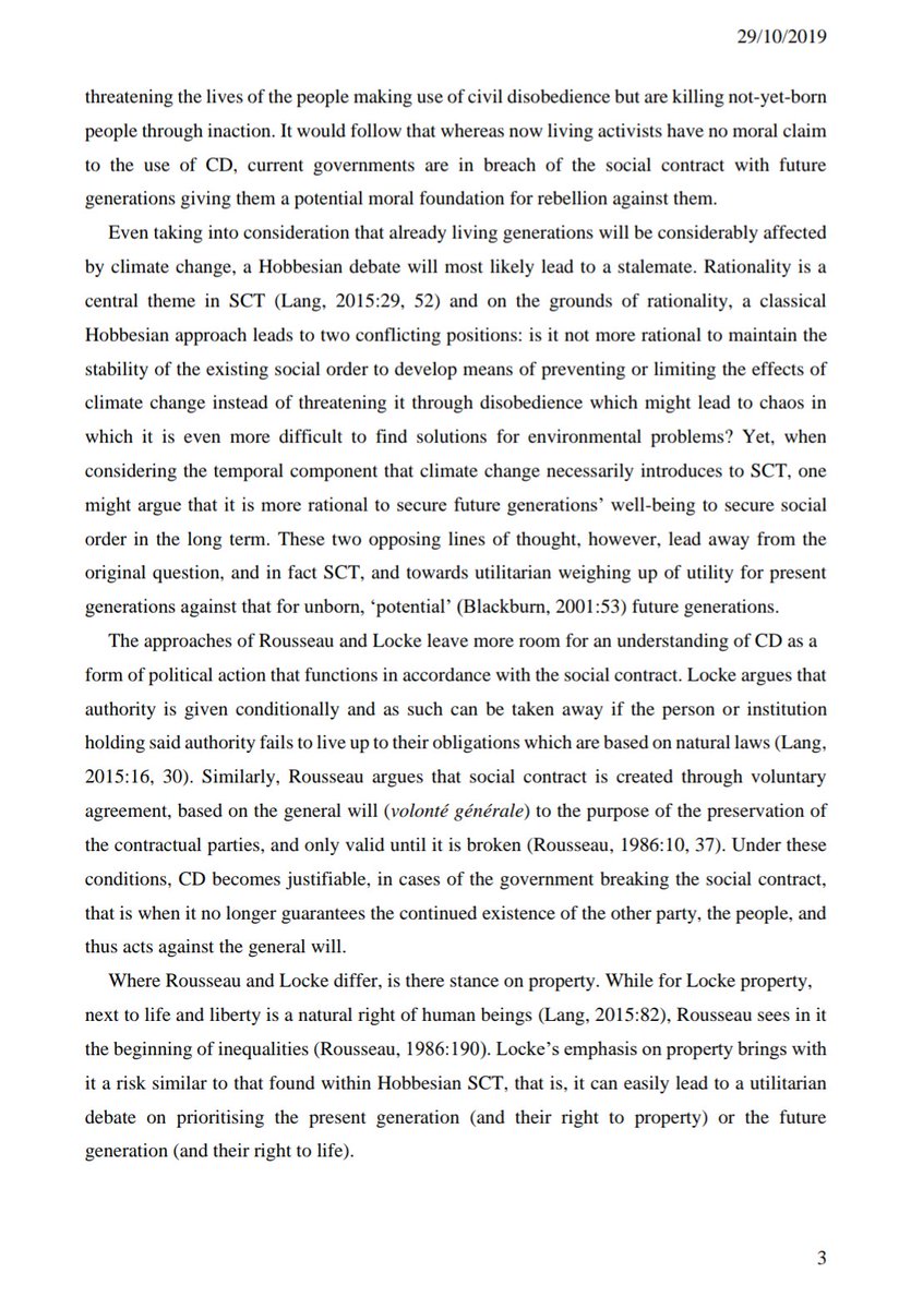 MerleEmrich's tweet photo. [1/2] From a Social Contract Theory perspective (non-violent) #civildisobedience as #climateprotest is morally justified. https://t.co/tKXu8hFAL4