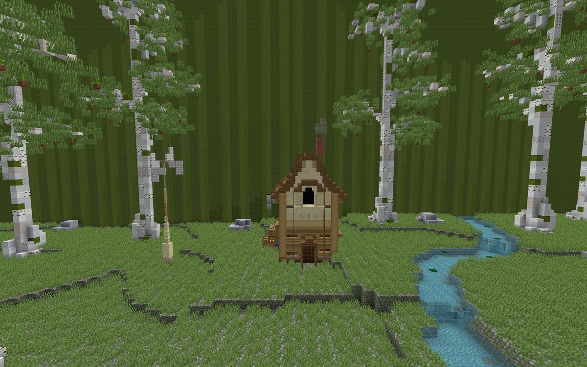 A little cabin in the woods 🌲
Built on: <a href="/BuildersRefuge/">Builder's Refuge</a> 
#minecraft #minecraftbuilds