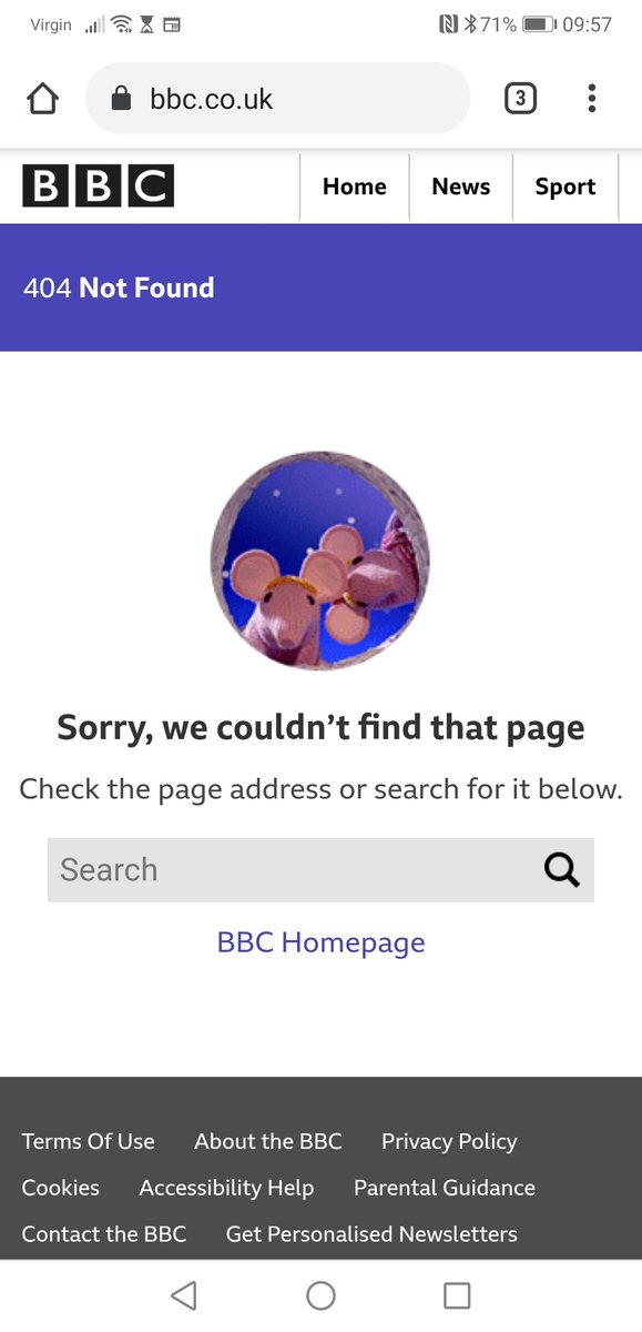 paulvwells's tweet photo. Is it just me that can't see the BBC website? #bbc #bbcdown https://t.co/Hi8njFcSrK