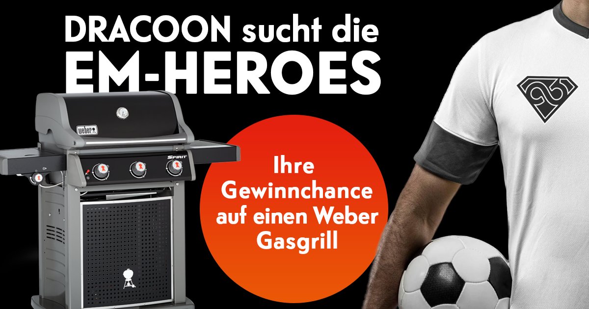 dracoongmbh's tweet photo. Jetzt braucht es neue Helden!! Werde jetzt Teil der DRACOON-Hero-Community 🦸🏼🦸🏼♂️ und gewinne u.a. einen Weber ® Gasgrill Spirit E-320 Classic! 🙌
Alle Infos unter: https://t.co/9mBcajBfO4
#dracoon #fileservice #gdpr #newheroes #em2020 #gewinnspiel #dfb #nationalelf https://t.co/3C5Z3U29TK