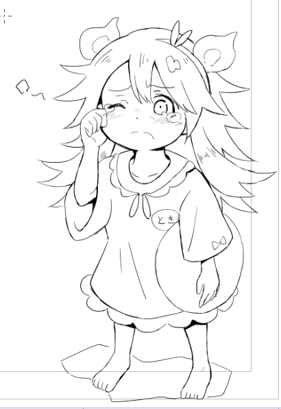 3話目を描く。眠れぬ大禍ちゃん 