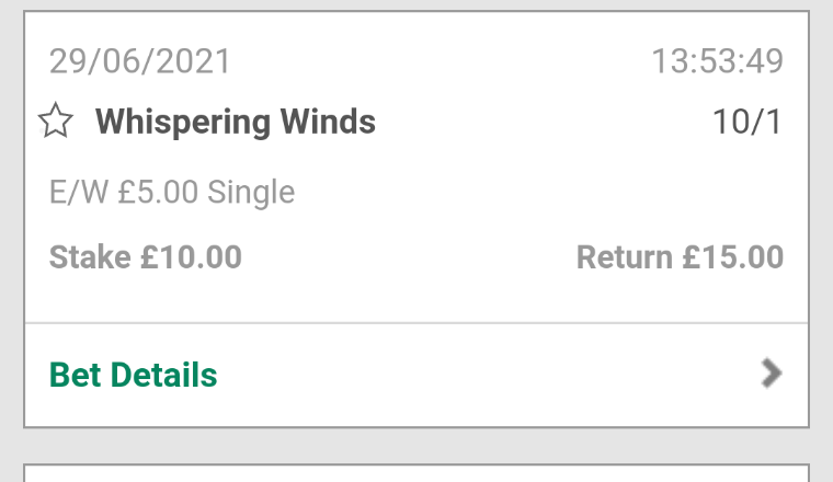 knockerbbc's tweet photo. @padrclub Was a good day to win and make a profit. Day could have been better if raceas not cancelled.. oh well. All about percentage returns.. and padr seems to have that for sure 😃🙌💲🐴 #makingprofit https://t.co/XqeCQmG6U8